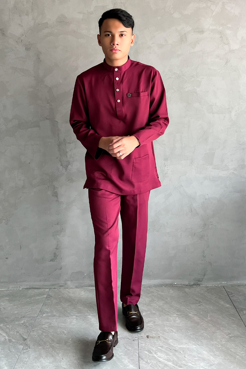 Baju Melayu Yusoff - Wine Red